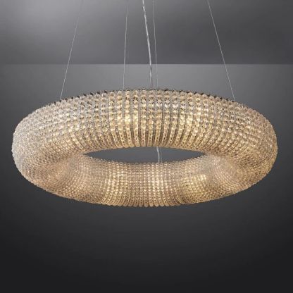 Sparkle Crystal Round LED Chandelier 41"-Fullstarlighting