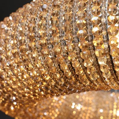 Arden Stranded Crystal Round LED Chandelier 72"