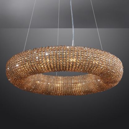 Sparkle Crystal Round LED Chandelier 41"-Fullstarlighting