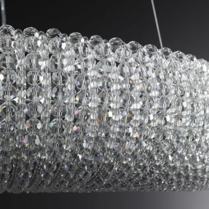 Sparkle Crystal Round LED Chandelier 41"-Fullstarlighting