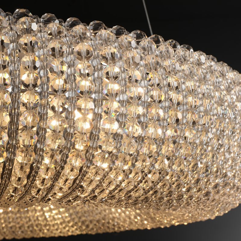Sparkle Crystal Round LED Chandelier 41"