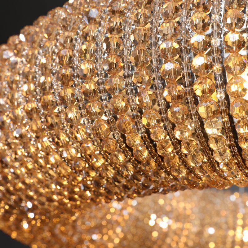 Sparkle Crystal Round LED Chandelier 41"