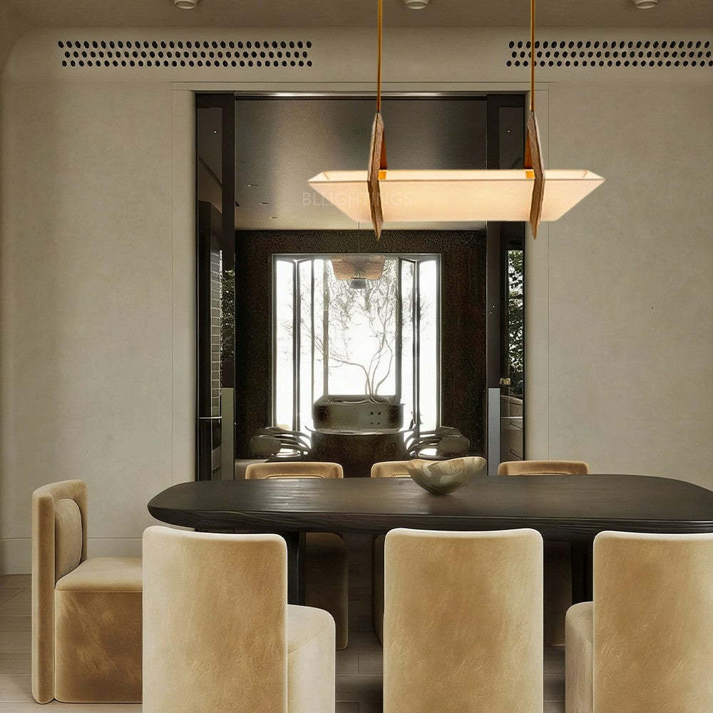 Spencer Fabric Linear Chandelier-Fullstarlighting