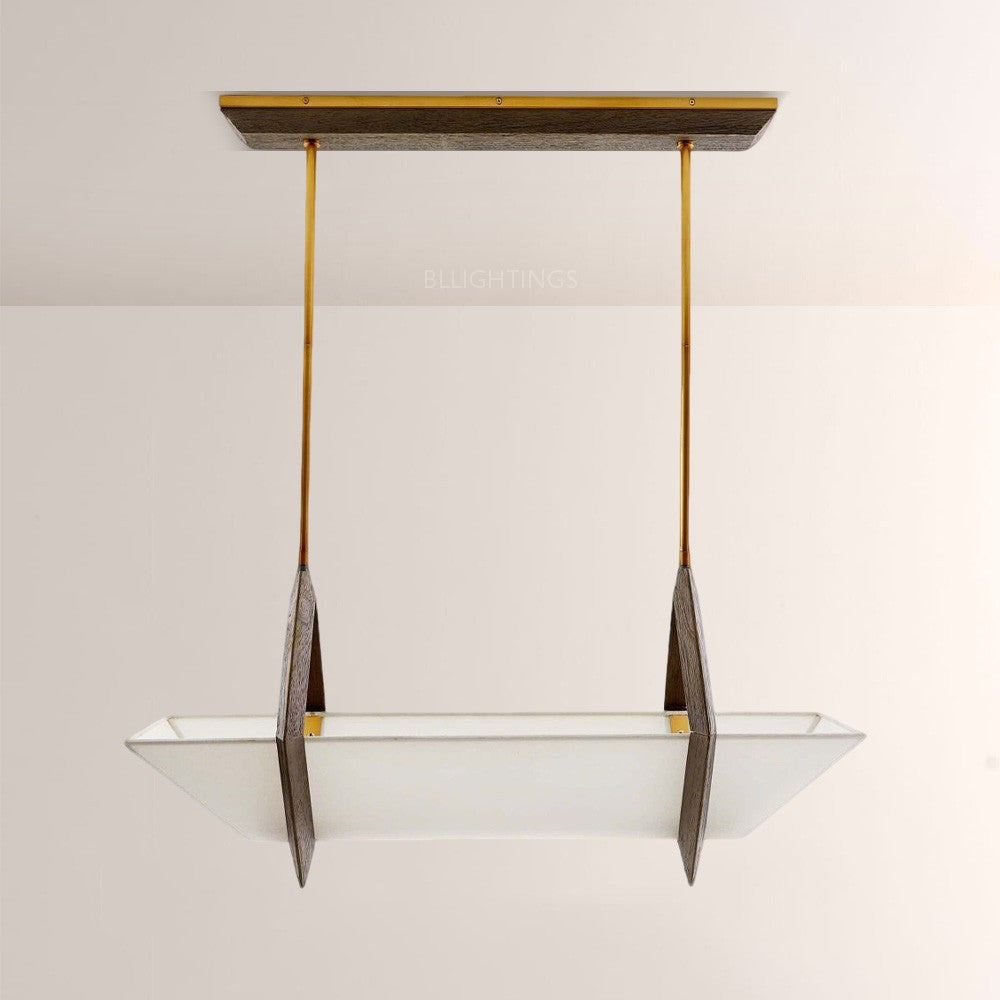 Spencer Fabric Linear Chandelier-Fullstarlighting