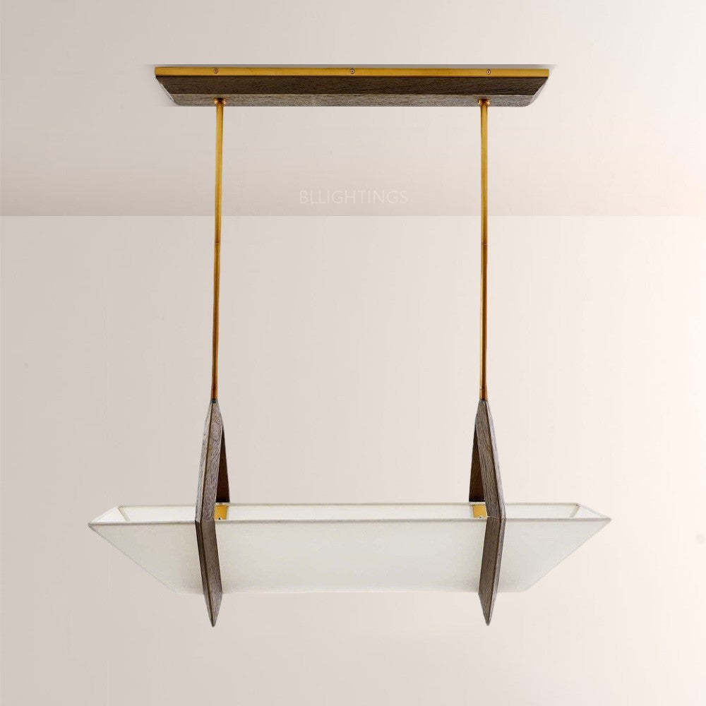 Spencer Fabric Linear Chandelier-Fullstarlighting