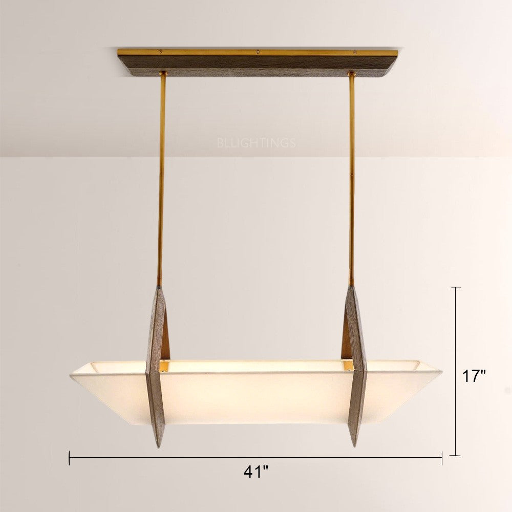 Spencer Fabric Linear Chandelier-Fullstarlighting