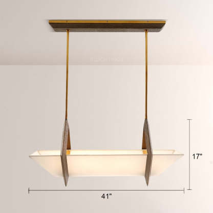 Spencer Fabric Linear Chandelier-Fullstarlighting