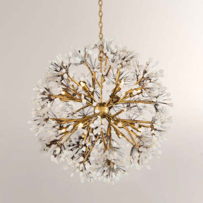 Spherical Twelve-Light Quartz Chandelier-Fullstarlighting