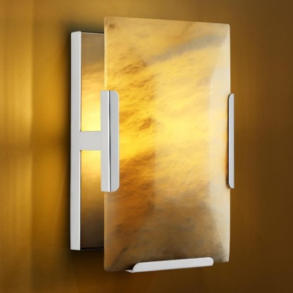 Square Marble Slice Wall Sconce 9.8"