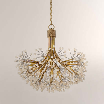 Stone Quartz Nine-Light Chandelier-Fullstarlighting