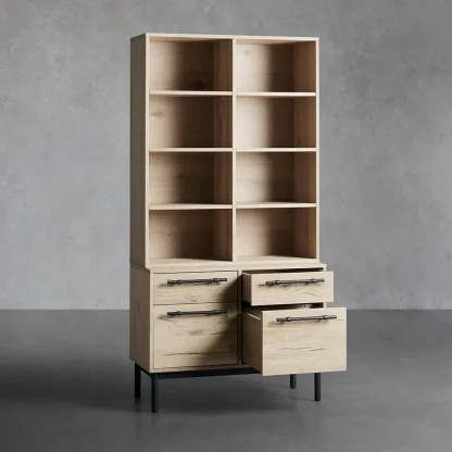 Sullivan Single Bookcase with File Base