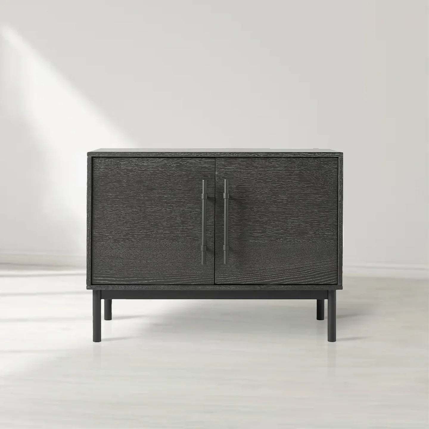 Sullivan Two Door Cabinet, Modern Storage Cabinet in Northman Cinder Finish