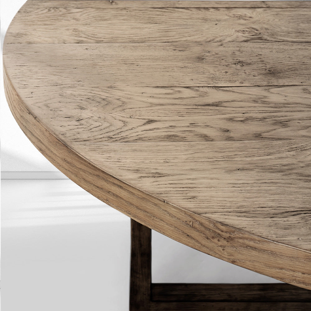 T-Brace Round Dining Table-Fullstarlighting