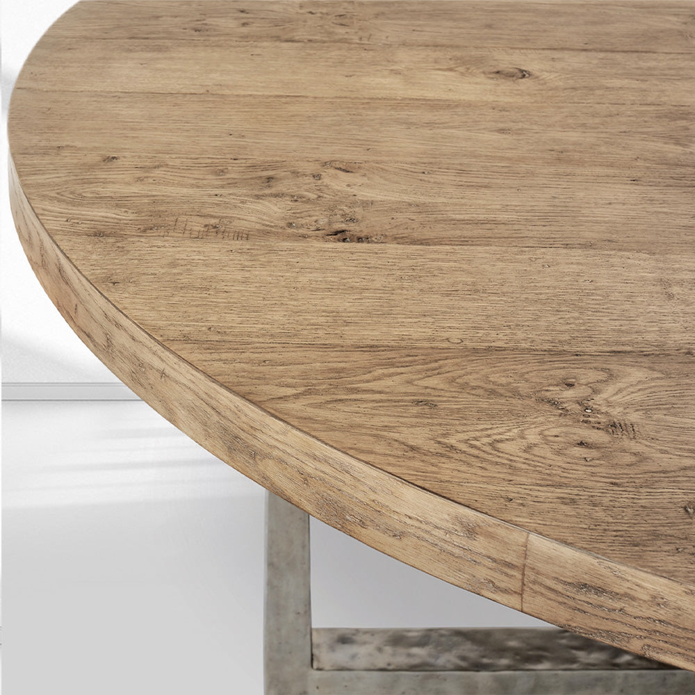 T-Brace Round Dining Table-Fullstarlighting