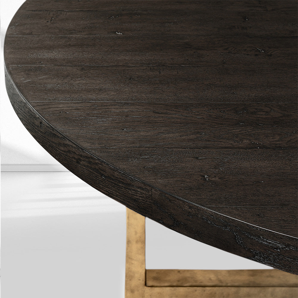T-Brace Round Dining Table-Fullstarlighting