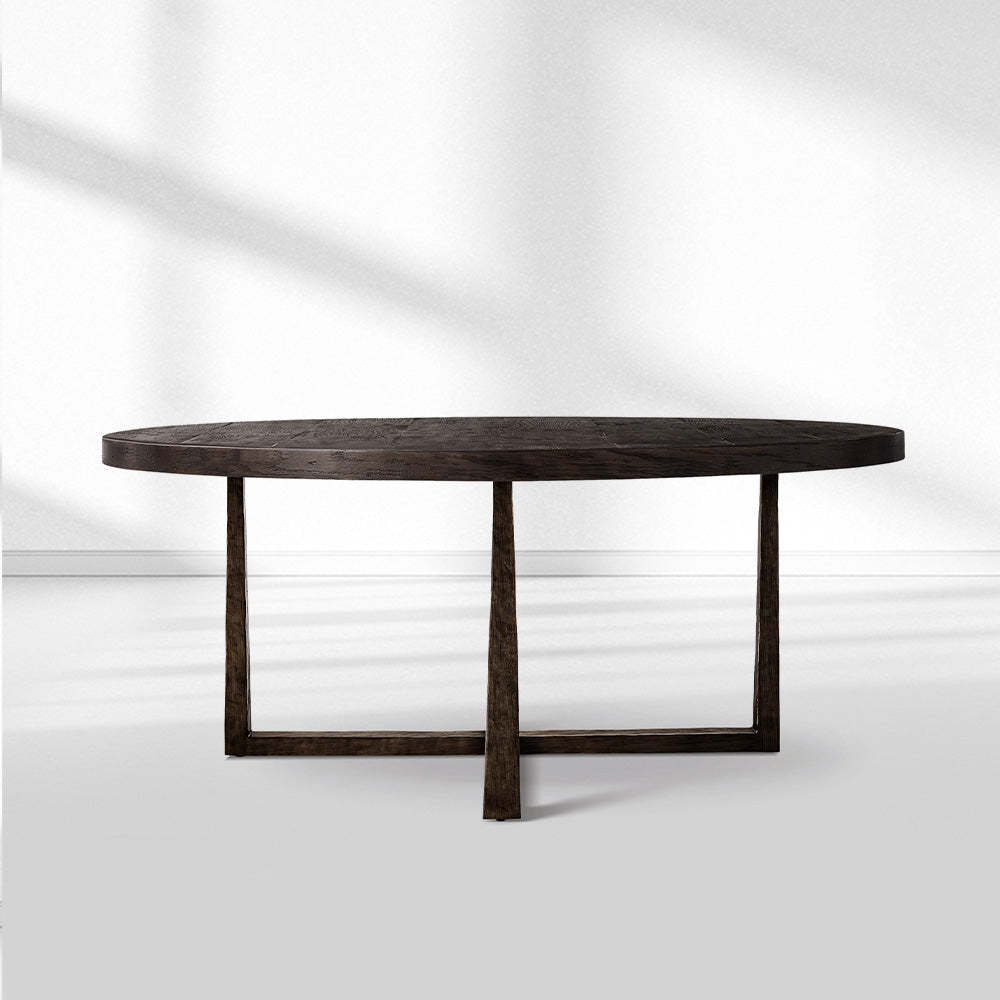T-Brace Round Dining Table-Fullstarlighting
