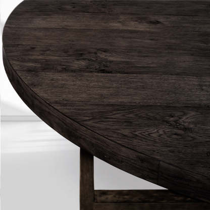 T-Brace Round Dining Table-Fullstarlighting