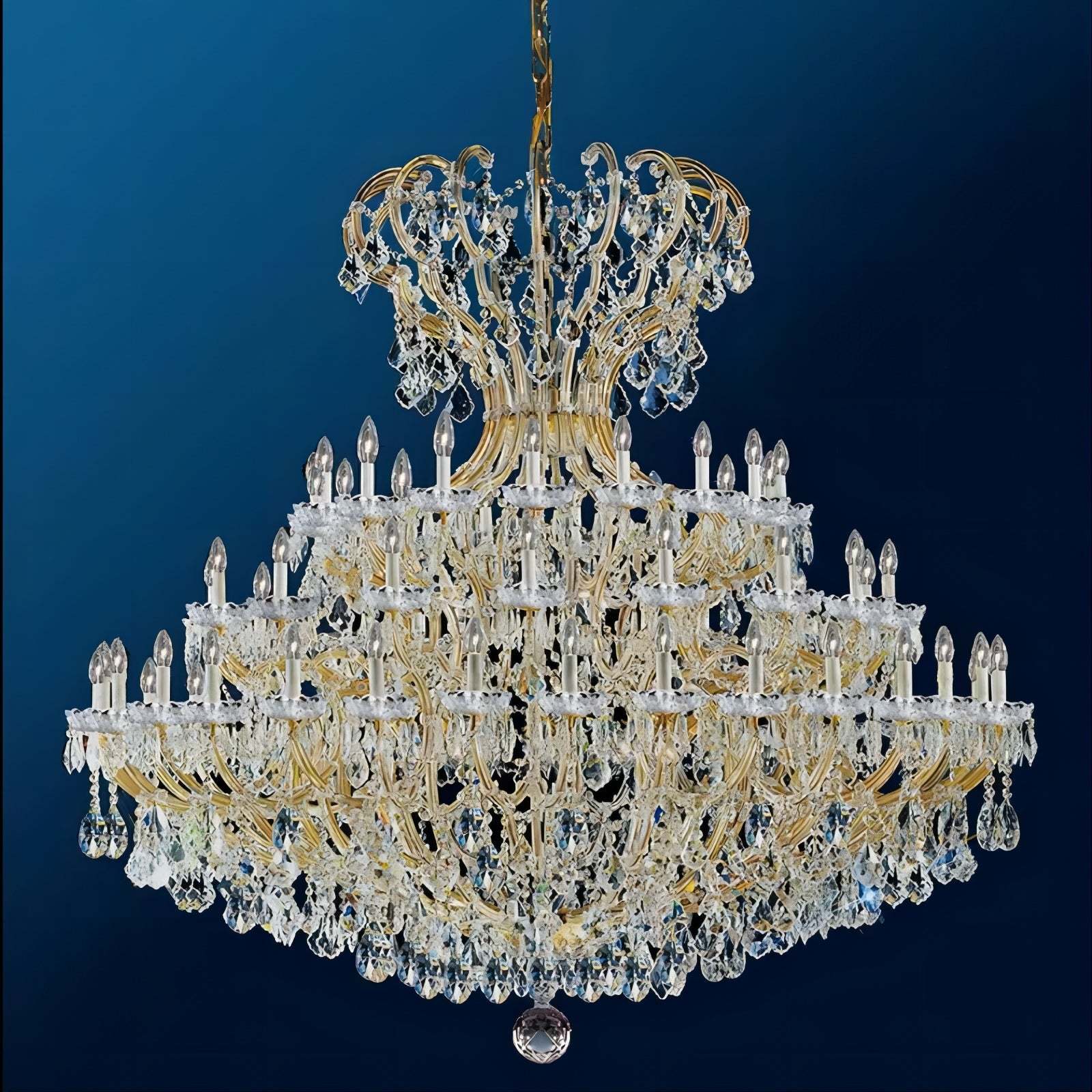 Traditional 84 Inch Extra Large Crystal Chandelier Classical 72 Lights Maria Theresa Chandelier For Wedding Hall-Fullstarlighting
