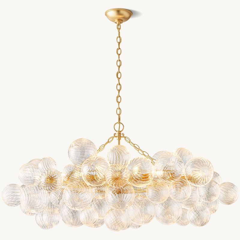 Talia Linear Glass Ball Chandelier 51"
