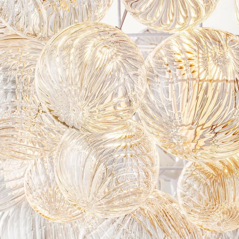 Talia Linear Glass Ball Chandelier 51"