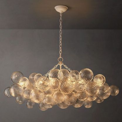 Talia Linear Glass Ball Chandelier 51"