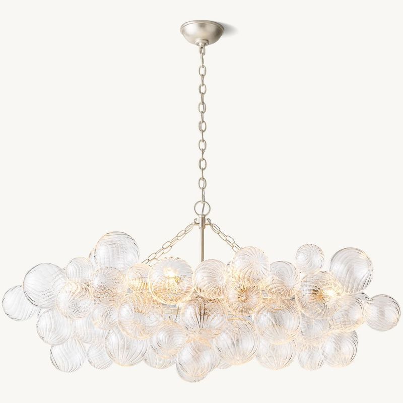 Talia Linear Glass Ball Chandelier 51"