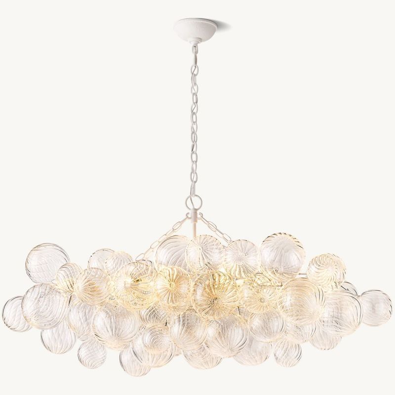 Talia Linear Glass Ball Chandelier 51"