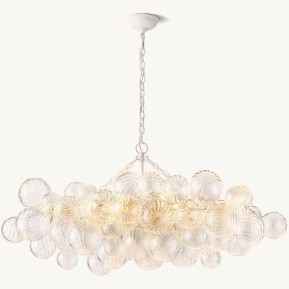 Talia Linear Glass Ball Chandelier 51"