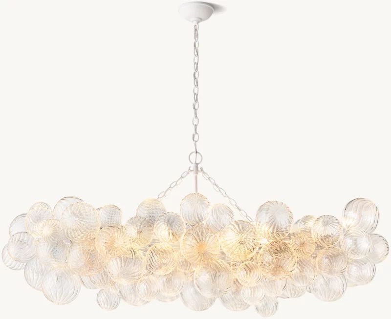 Talia Linear Glass Ball Chandelier 63 "