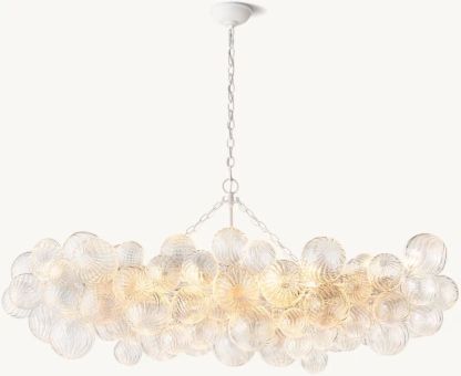 Talia Linear Glass Ball  Chandelier 63 "