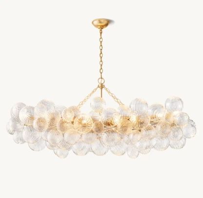 Talia Linear Glass Ball  Chandelier 63 "