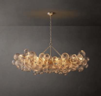 Talia Linear Glass Ball  Chandelier 63 "