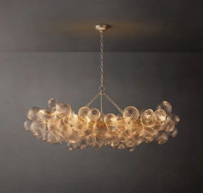 Talia Linear Glass Ball  Chandelier 63 "