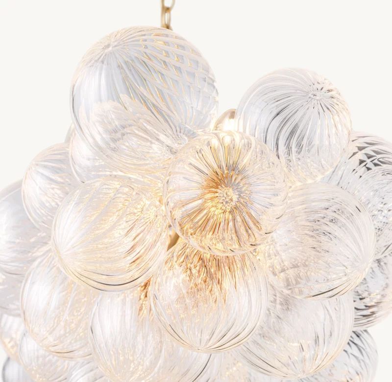 Talia Linear Glass Ball Chandelier 63 "