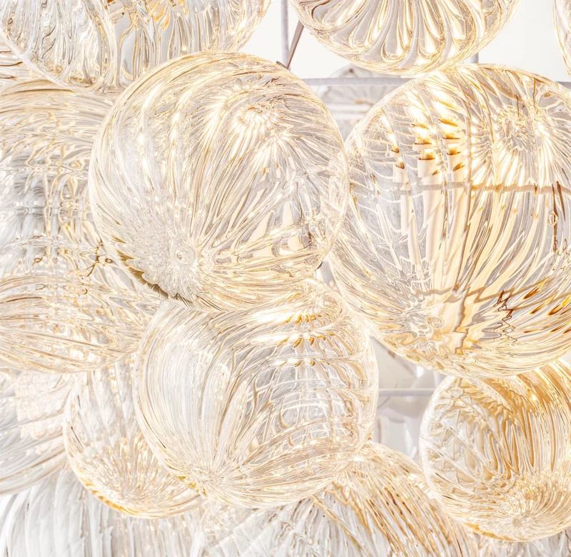 Talia Linear Glass Ball  Chandelier 63 "