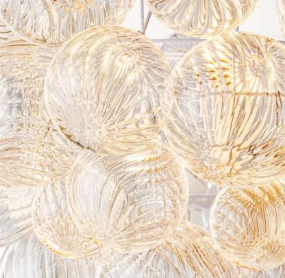 Talia Linear Glass Ball  Chandelier 63 "