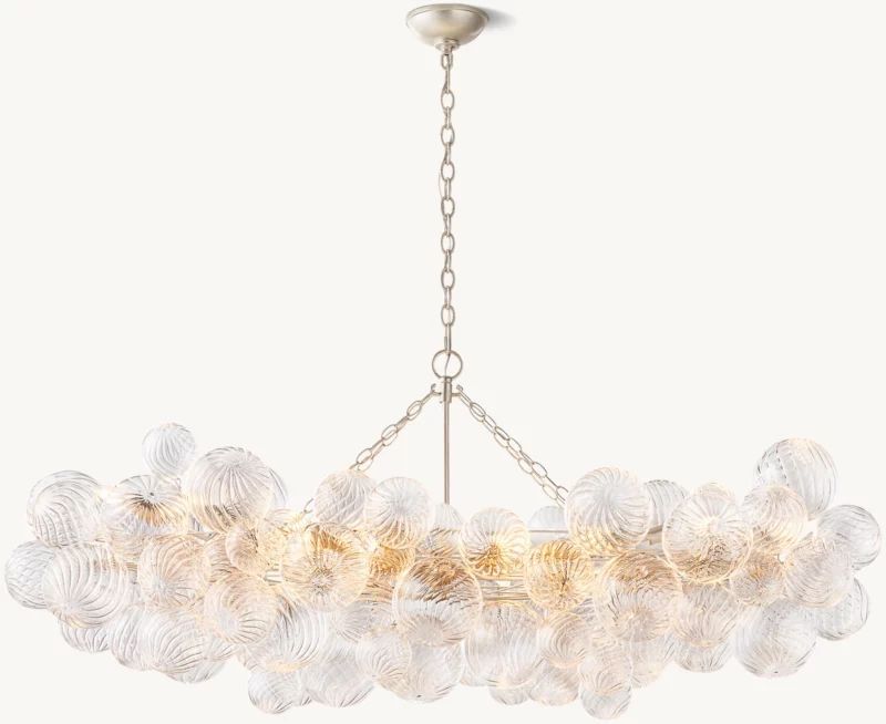 Talia Linear Glass Ball Chandelier 63 "