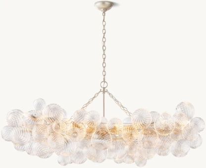 Talia Linear Glass Ball  Chandelier 63 "