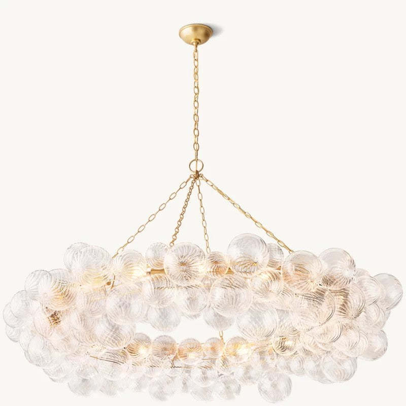 Talia Ring Glass Ball Chandelier 63",Chandelier Glass,RH Chandelier