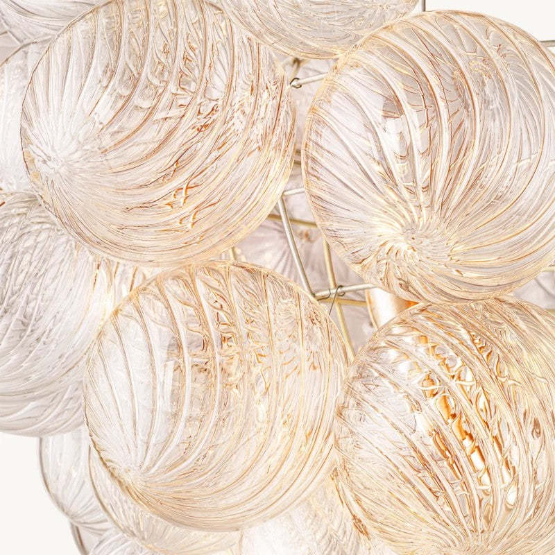 Talia Round Glass Ball Chandelier 24"