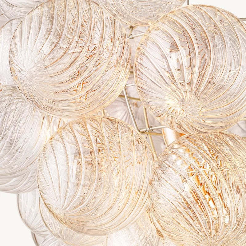 Talia Round Glass Ball Chandelier 33"