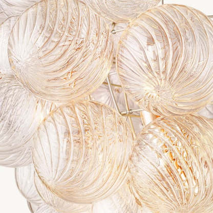Talia Round Glass Ball Chandelier 33"