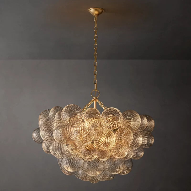 Talia Round Glass Ball Chandelier 33"