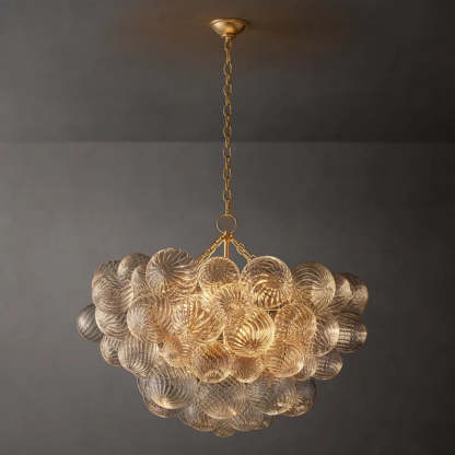 Talia Round Glass Ball Chandelier 33"