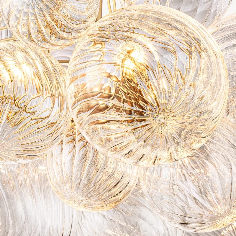 Talia Round Glass Ball Chandelier 33"