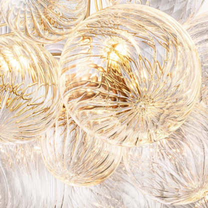 Talia Round Glass Ball Chandelier 33"