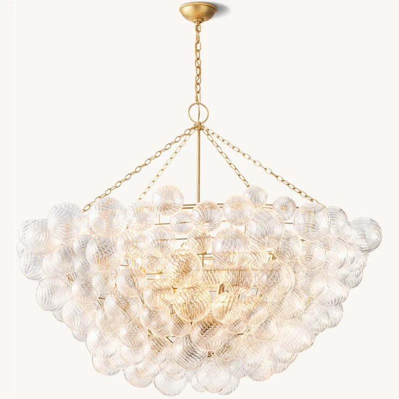 Talia Round Glass Ball Chandelier 56"