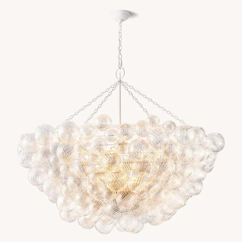 Talia Round Glass Ball Chandelier 56"