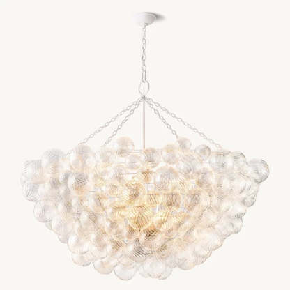 Talia Round Glass Ball Chandelier 56"