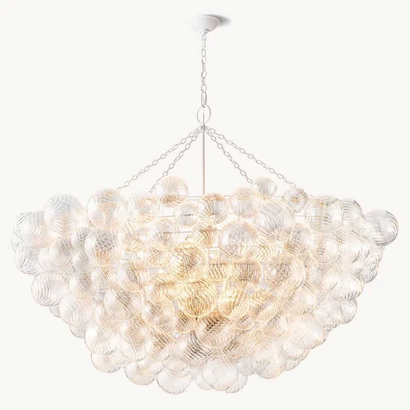 Talia Round Glass Ball Chandelier 66"
